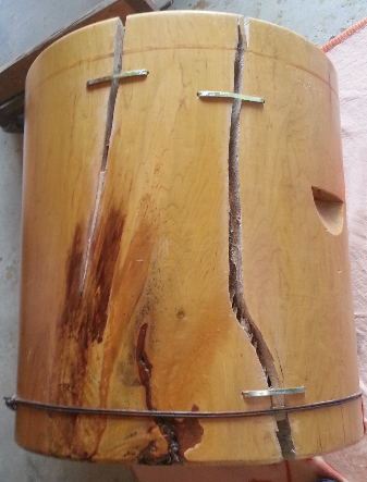 阿波銘木登場 臼 大きな割れ修理完了 有限会社 阿波銘木 公式ブログ